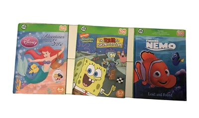 leapfrog tag SpongeBob Squarepants finding Nemo Disney princess Lot Sea Learning - Image 1 of 4
