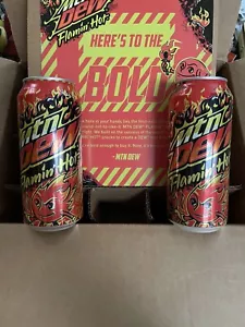 🔥2 Mountain Dew Flamin' Hot Can Soda 1 To Drink 1 To Collect 🔥In Hand - Picture 1 of 4