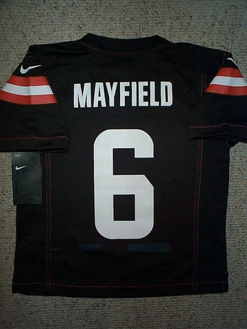 *IRREGULAR* Cleveland Browns BAKER MAYFIELD nfl NIKE Jersey YOUTH KIDS BOYS (5-6 Cover