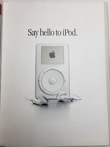 Vintage 2001 APPLE iPOD Poster Brochure Print Ad 2-SIDED *1ST EVER PROMO* RARE - Picture 1 of 3