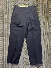 RRL Ralph Lauren Gabardine Herringbone Pants Size 32x32 Navy Blue Pleated