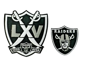 (2) Lote Las Vegas Raiders 65ª Temporada + Escudo Bordado Hierro/Parche Coser - Imagen 1 de 6