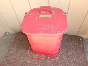 ¡¡BOTE DE BASURA ANTIGUO DE METAL PROTECTOSEAL CHICAGO GASOLINERA!! C84 - Imagen 1 de 14