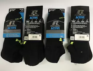 Russell DRI-POWER 360 Performance Active No-Show-Socken, schwarz, Large, 12 Paar - Bild 1 von 1