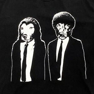 Herren Medium Takkoda Haustiere Rock Pulp Fiction Hund schwarz T-Shirt Jack of All Trades - Bild 1 von 4