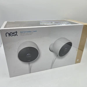 Nest Cam cablata da esterno 1a generazione A0033 NC2100ES nuova sigillata confezione da 2 pezzi  - Foto 1 di 6