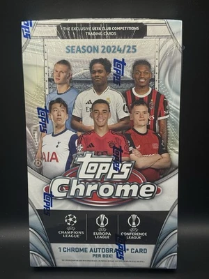 2024-25 Topps Cromo UEFA Clubes Competiciones Fútbol Hobby Box 1 Automático Por Caja! Foto 1 de 4