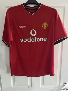 Manchester United 2000-02 Home Shirt - Umbro - Vodafone Size Medium # 19 YORKE - Picture 1 of 8