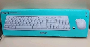 Logitech MK270 Wireless Keyboard & Mouse Combo, White color BRAND NEW - Picture 1 of 7