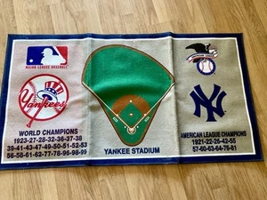 New New York Yankee Throw Rug Man Cave Stadium Champions 4x2.25 Door Welcome Mat - Picture 1 of 24