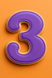 Number 3 Three Cookie Cutter 9cm - Foto 1 di 5