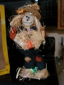 Autumn Accents 24" Halloween / Thanksgiving Fiber Optic Scarecrow w/Box - Picture 1 of 9