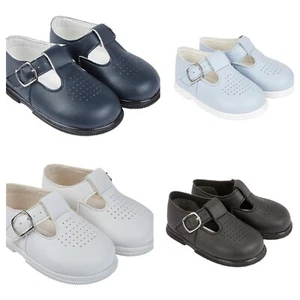 Baypods Baby Boy T-Bar Walking Shoes Hard Sole Traditional Suit Spanish Wear - Picture 1 of 12