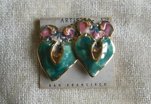 Artists Choice Vintage Handcrafted Artisan Earrings Wearable Art - Picture 1 of 2