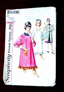Simplicity Pattern #5528 Apron or Smock w/ Peasant Sleeves Size 14-16 Vintage - Picture 1 of 5