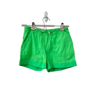 Lululemon Ivivva Girls Green Scallop Trim Casual Pull On SHorts Size 14 - Picture 1 of 6