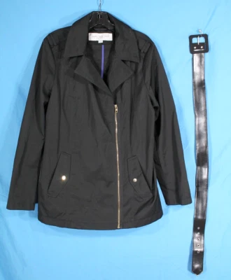 CHAQUETA GABARDINA MARC NEW YORK Softshell ROMPEVIENTOS Cremallera BOLSILLOS/CINTURÓN Negra Talla L Foto 1 de 4