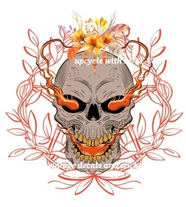 TRANSFERENCIA DE MUEBLES CALAVERA GÓTICA INFIERNOS ÁNGELES TOBOGÁN DE AGUA FROTAR EN VINILO PEGATINA ❤ - Imagen 1 de 7