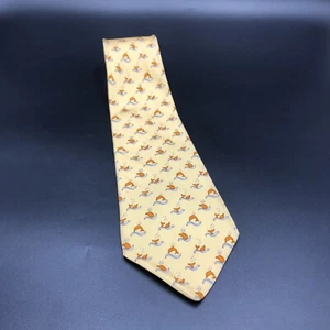 Salvatore Ferragamo Tie Silk Necktie Jumping Dolphin Ocean - Picture 1 of 5