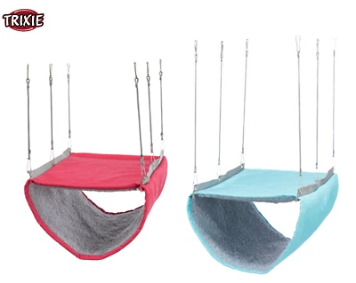 TRIXIE 30 CM HANGING 2 STOREY RAT FERRET PLUSH CAGE HAMMOCK BED 2 COLOUR 62696  - Image 1 of 4