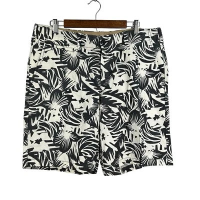 Pantalones Cortos GAP The Lived-In Nuevos con Etiquetas Mezcla de Lino Gris Blanco Floral Frente Plano Para Hombre 36 Foto 1 de 4