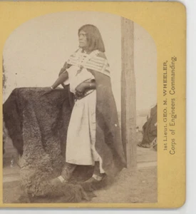 Geological Survey Wheeler Indian Ute Squaw New Mexico Stereoview 1874 - Picture 1 of 6