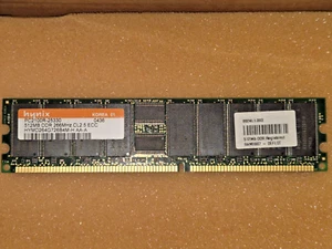 Hynix PC2100R-25330 512MB DDR 266Mhz CL2.5 EEC DIMM Memory Module - Picture 1 of 2