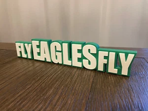 Fly Eagles Fly - Kelly Green | Custom 3D Printed Ornament | Desk Figurine for Ma - Bild 1 von 2