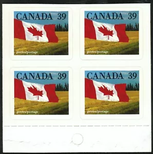 Canada sc#1192 Flag over Prairie, Quick Stick Issue, Block from Booklet, Mint-NH - Picture 1 of 2
