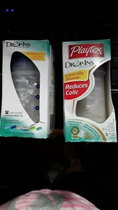 LOT of 2 Playtex Drop Ins System Original Nurser Baby Bottle 4oz Slow Flow Latex - Picture 1 of 2