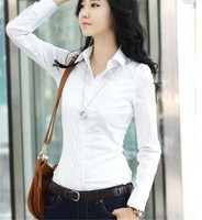 camisas de manga larga blusa de mujeres de vestir elegante para trabajo  oficina | eBay