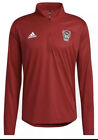 Adidas Mens Red NC State Wolfpack Under The Lights LS Pullover 1/4 Zip Top Med.