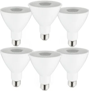 6Pack PAR30 Long Neck LED Flood Light Bulb, 9W(75W), Dimmable, 4000K, 850LM, E26 - Picture 1 of 1