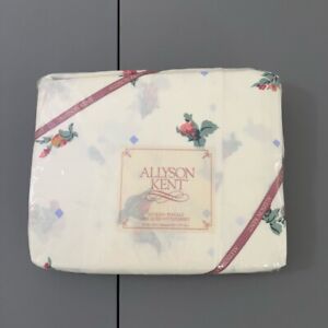 Vintage Allyson Kent Brighton Queen Fitted Sheet Percale Cotton Blend (~1990's)