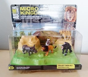 Animal Planet MICRO KINGDOM Rare AFRICAN ADVENTURE SERIES #1 5F5F7C0 Lion, Hyena - Picture 1 of 3
