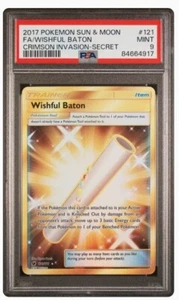 Pokemon Wishful Baton 121/111 PSA 9 S&M Crimson Invasion 121 PSA 9 Gold - Bild 1 von 2