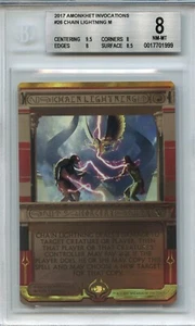 Chain Lightning Foil - BGS 8 w/subs MINT - Amonkhet Invocations - MTG - Modern - Picture 1 of 2