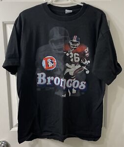 Vintage Salem 1987 NFL Denver Broncos “Lyle Pickens” #26 Black T-Shirt Size XL