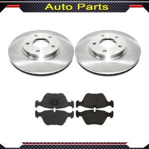 For 1998 1999 2000 2001 Jaguar XJ8 Front Brake Rotors & Ceramic Brake Pads - Picture 1 of 4