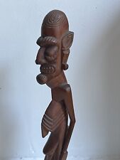 Easter Island Moai Kavakava pacific oceania art tiki statue Mid 20th Century .