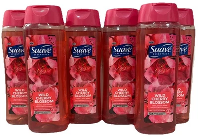 Paquete de 6: Jabón corporal hidratante suave Suave Essentials flor de cerezo silvestre 18 oz Foto 1 de 4