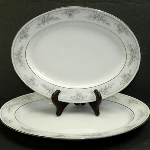 2 Sweet Leilani Oval Platters 11-1/2" and 13-1/2" Vintage Legendary Noritake - Picture 1 of 5