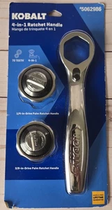 Kobalt 4 In 1 Ratchet Handle New #5062986 1/4 & 3/8 Drive Palm Ratchet Handle - Picture 1 of 5