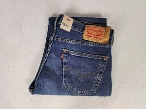 Pantalones de mezclilla Levi's 501 regular con botones de pierna recta 34X34 para hombre azul medio - Imagen 1 de 12