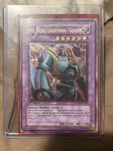 Evil hero lightning golem Yu-Gi-Oh! 1st edition ultimate rare GLAS-EN039 - Picture 1 of 5