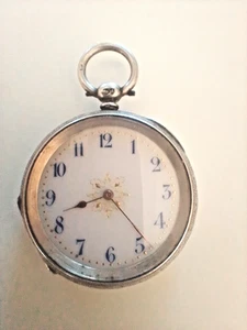 Silver Pocket Watch Spares Repair 1883 42.8mm diameter j williams carmarthen - Picture 1 of 24