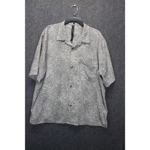 Lululemon Airing Easy Camp Collar Shirt Mens 2XL Gray Leopard - Picture 1 of 5