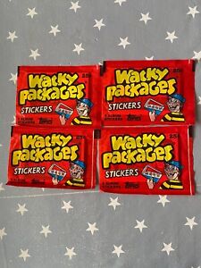 WACKY PACKAGES STICKERS 1986 …. GARBAGE PAIL KIDS … FOUR PACKS … TOPPS GPK