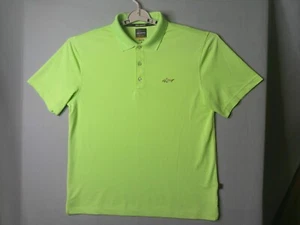 Greg Norman Play Dry Polo Shirt Mens Medium Mint Green Golf Shark Tasso Elba - Picture 1 of 11