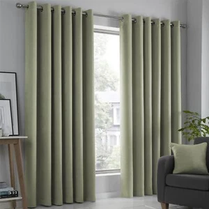 Fusion Strata 100 % Polyester dreifach gewebte wärmeisolierende Ösenvorhänge - Bild 1 von 21